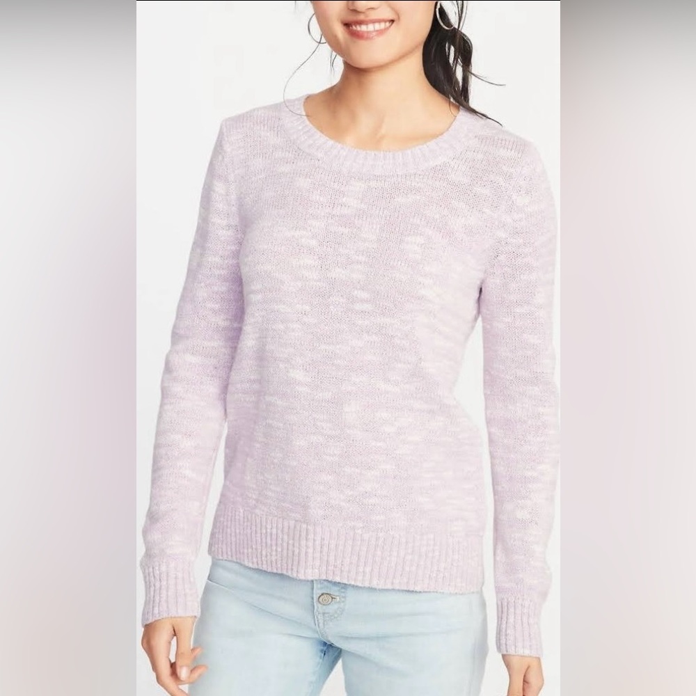 Old Navy size XS marled purple and white sweater